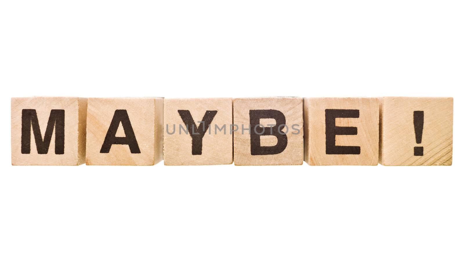 The word Maybe wrote of Building Blocks