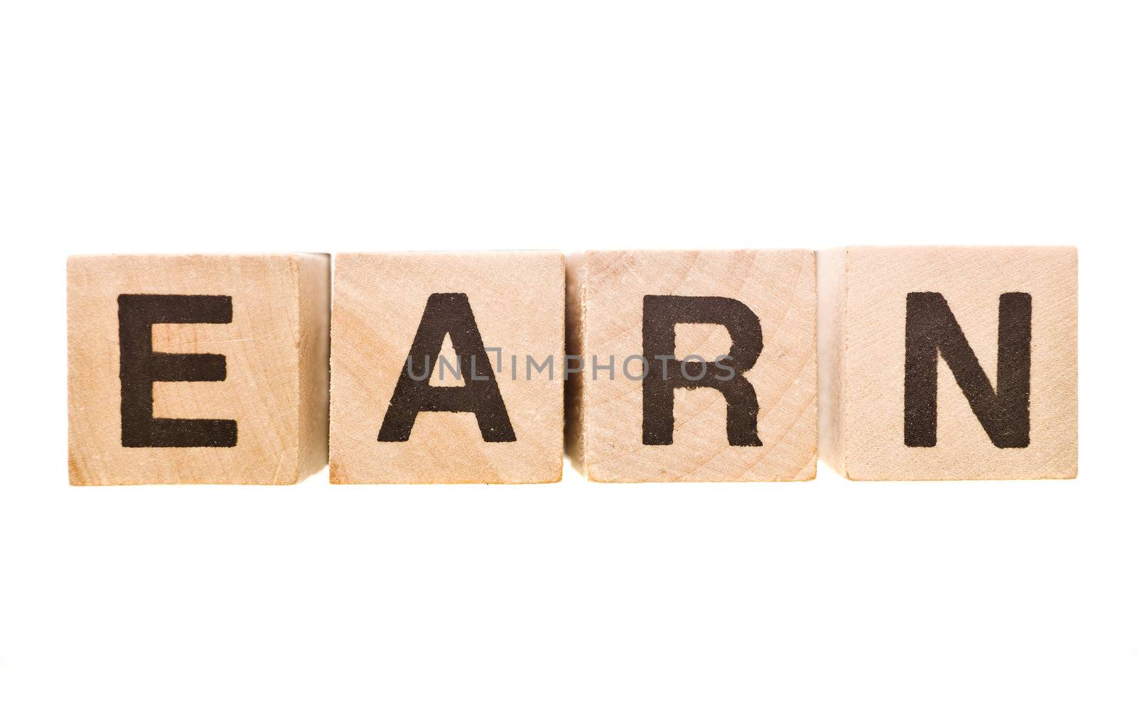 The word earn wrote of Building blocks
