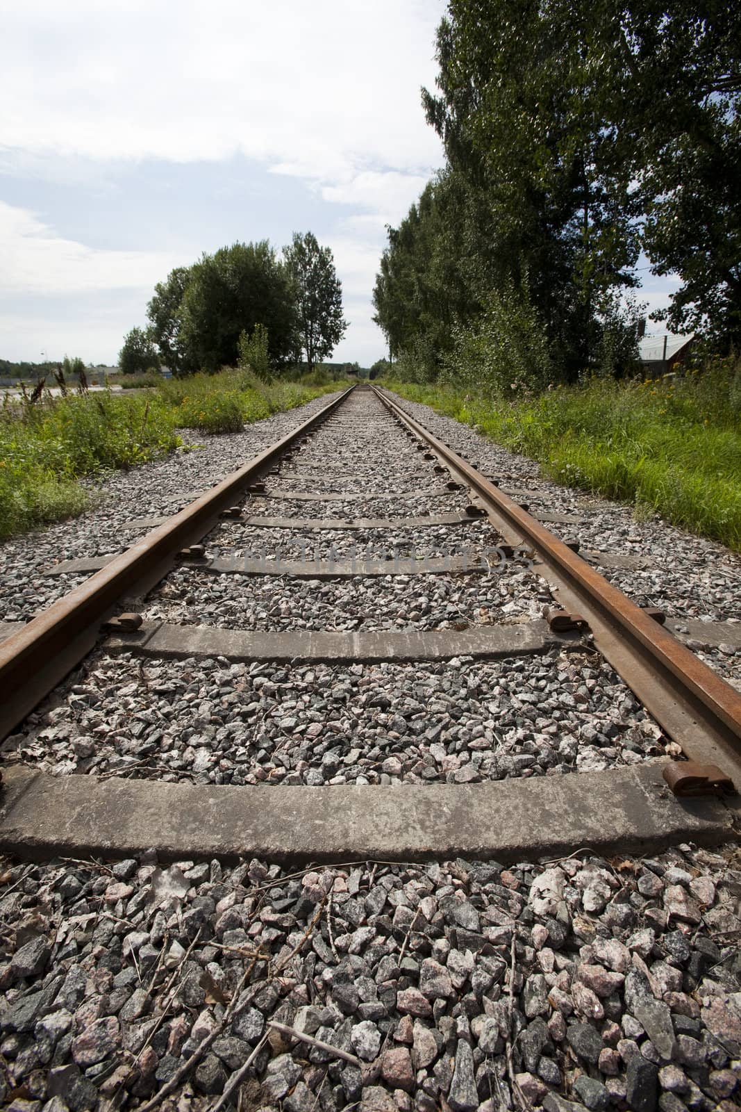 Railroad Track vanishing into the distance