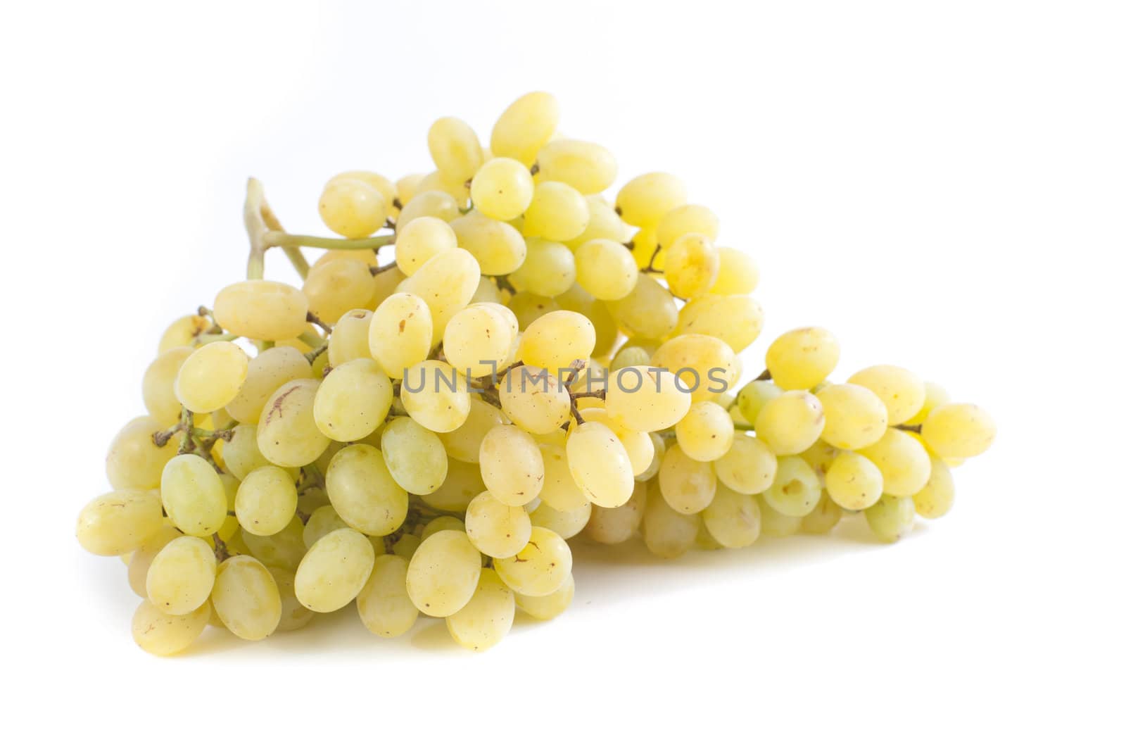 Grapes on a white background