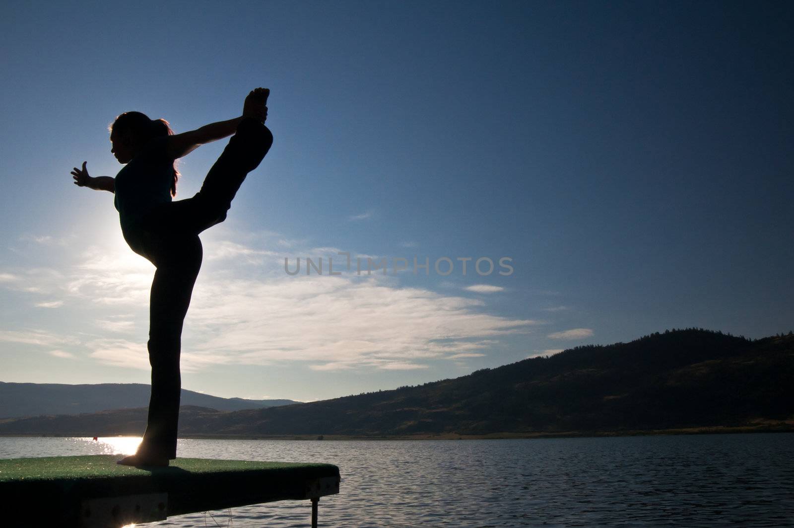 Yogas Dancer Pose Silhouette by REBELProductions