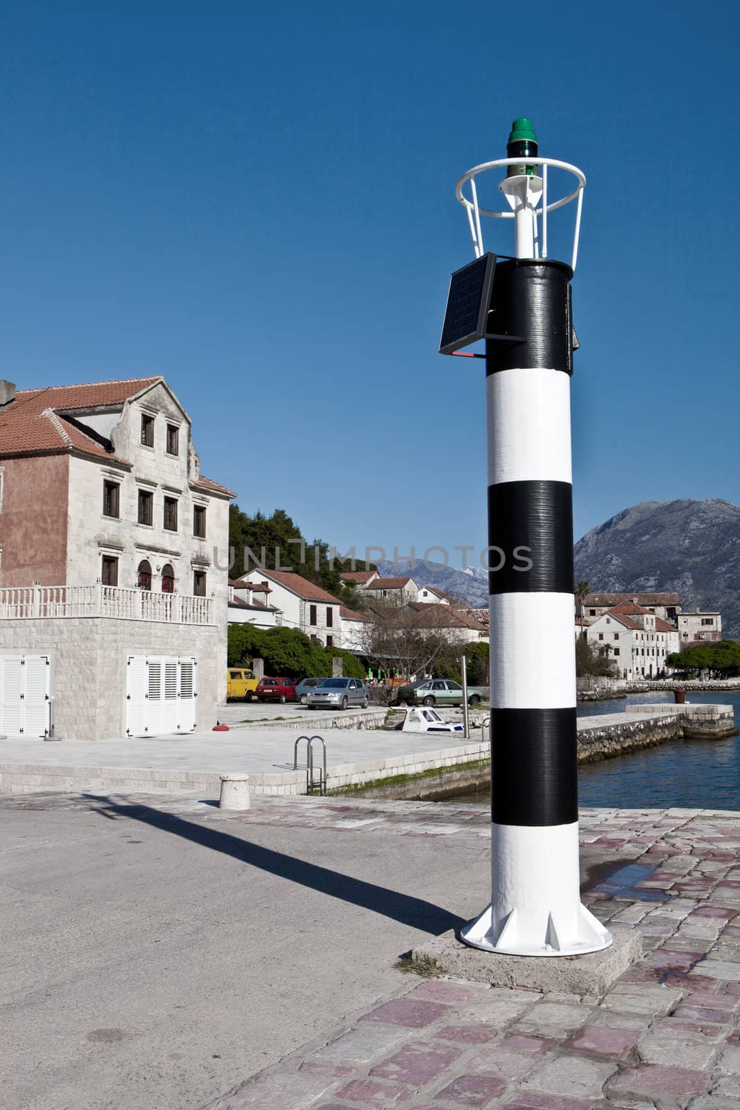 Black and white lighthouse