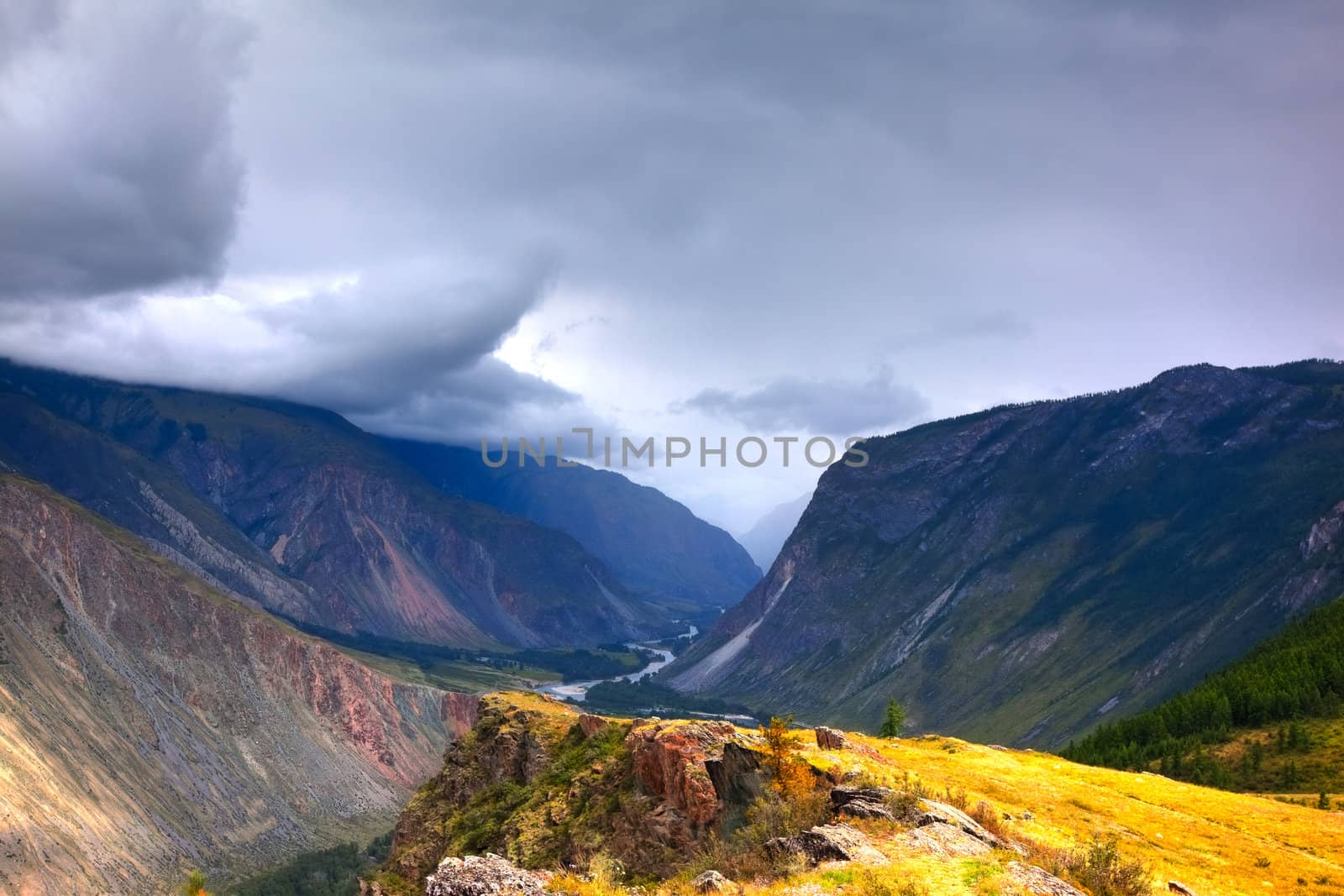 Altai mountains. Beautiful highland landscape. Russia. Siberia