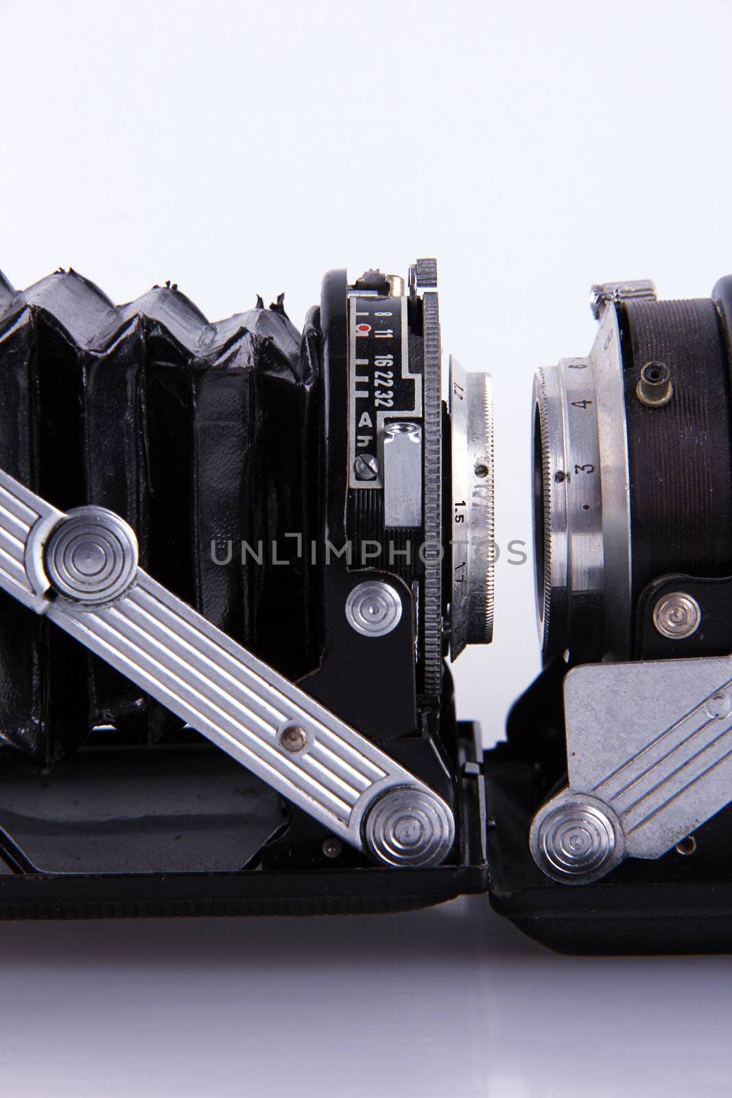 Details of an old analog retro Camera