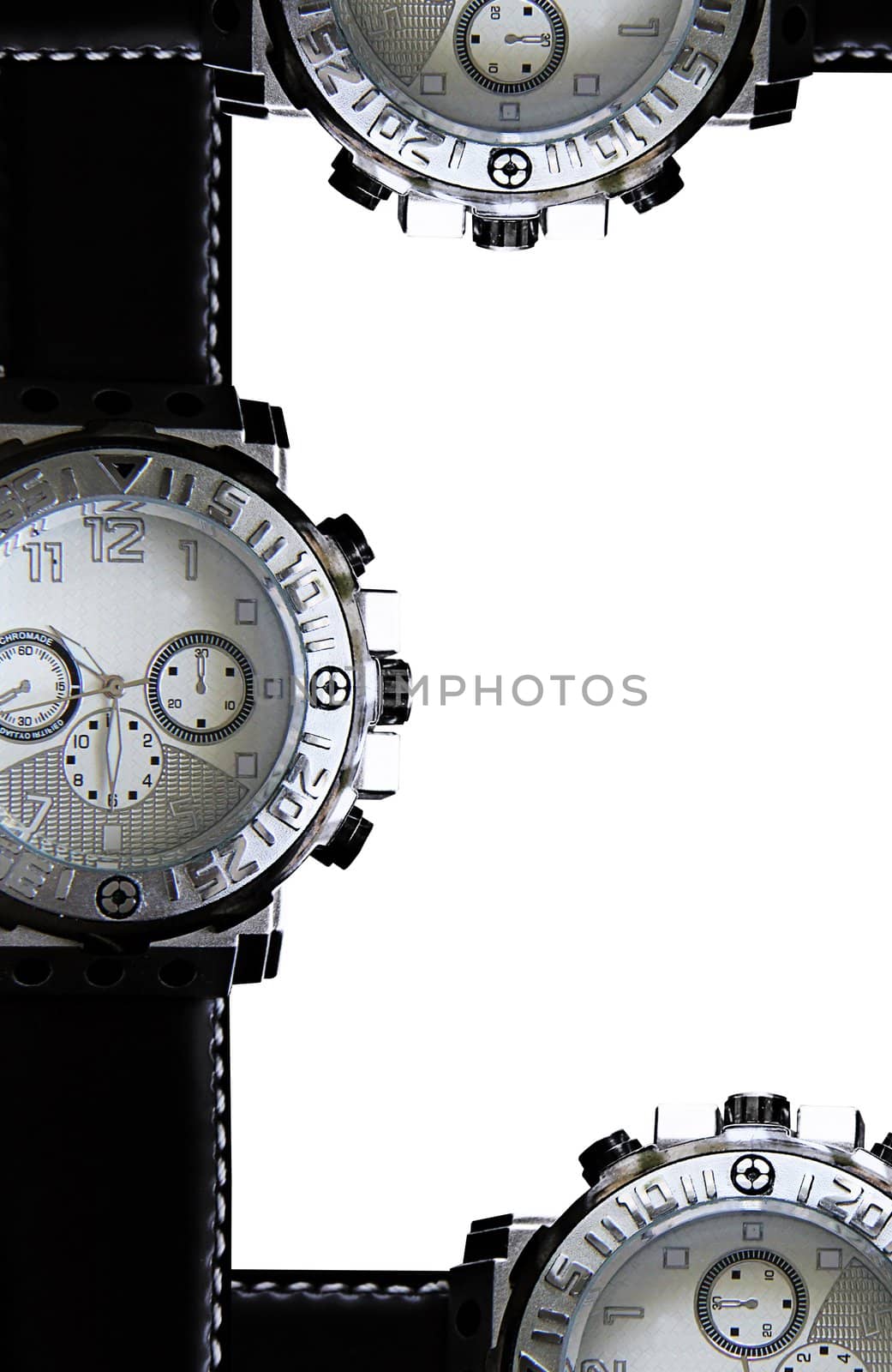 the silver chronograph time luxury equipment