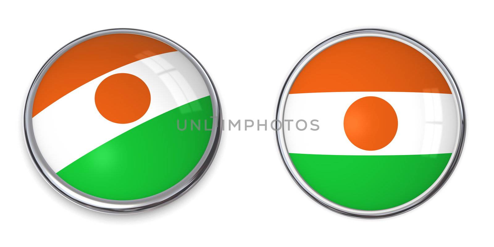 button style banner in 3D of Niger