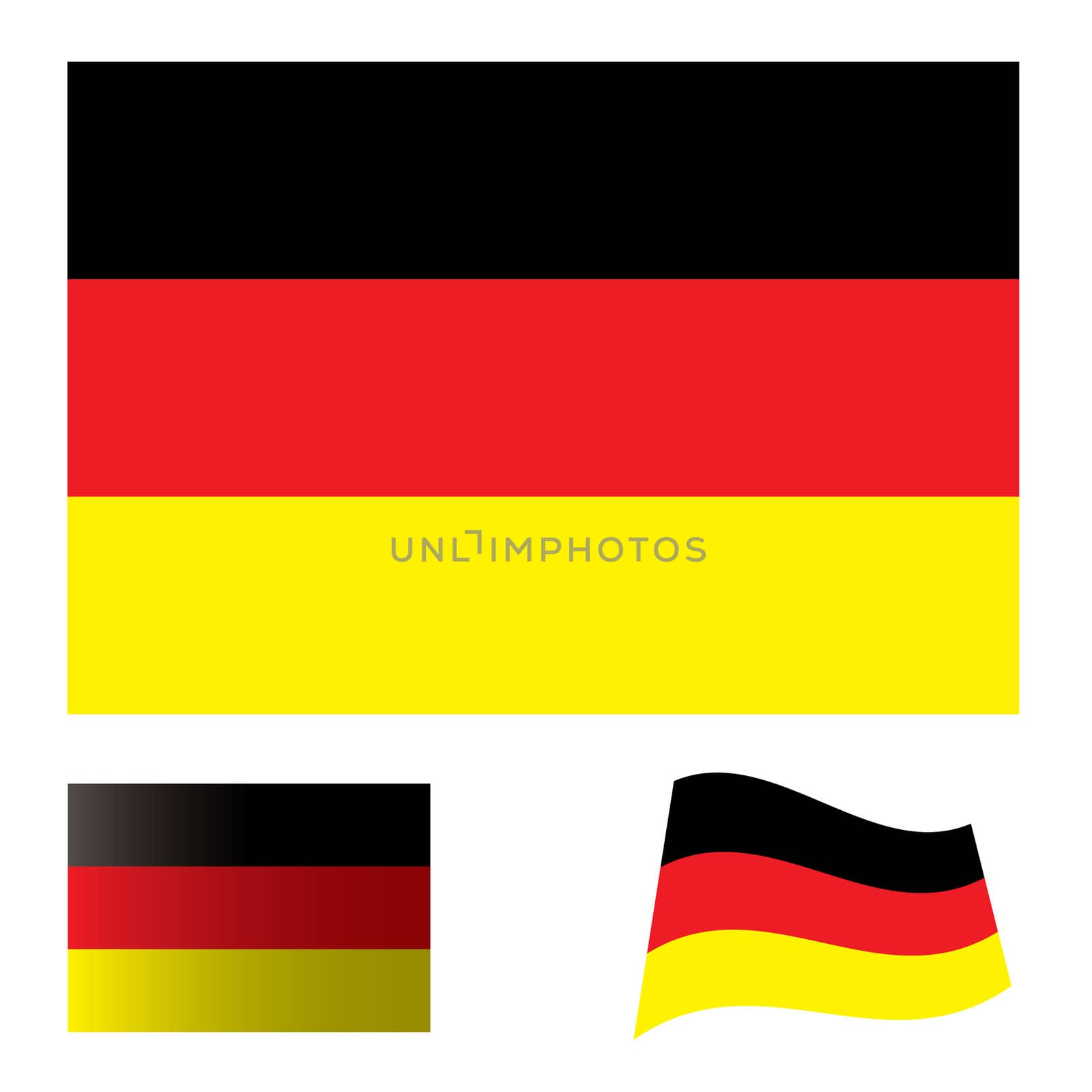 Illustrated collection of flag icon set for germany