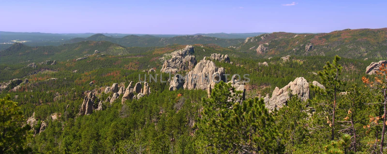 The Needles rock formations of Custer State Park in western South Dakota.