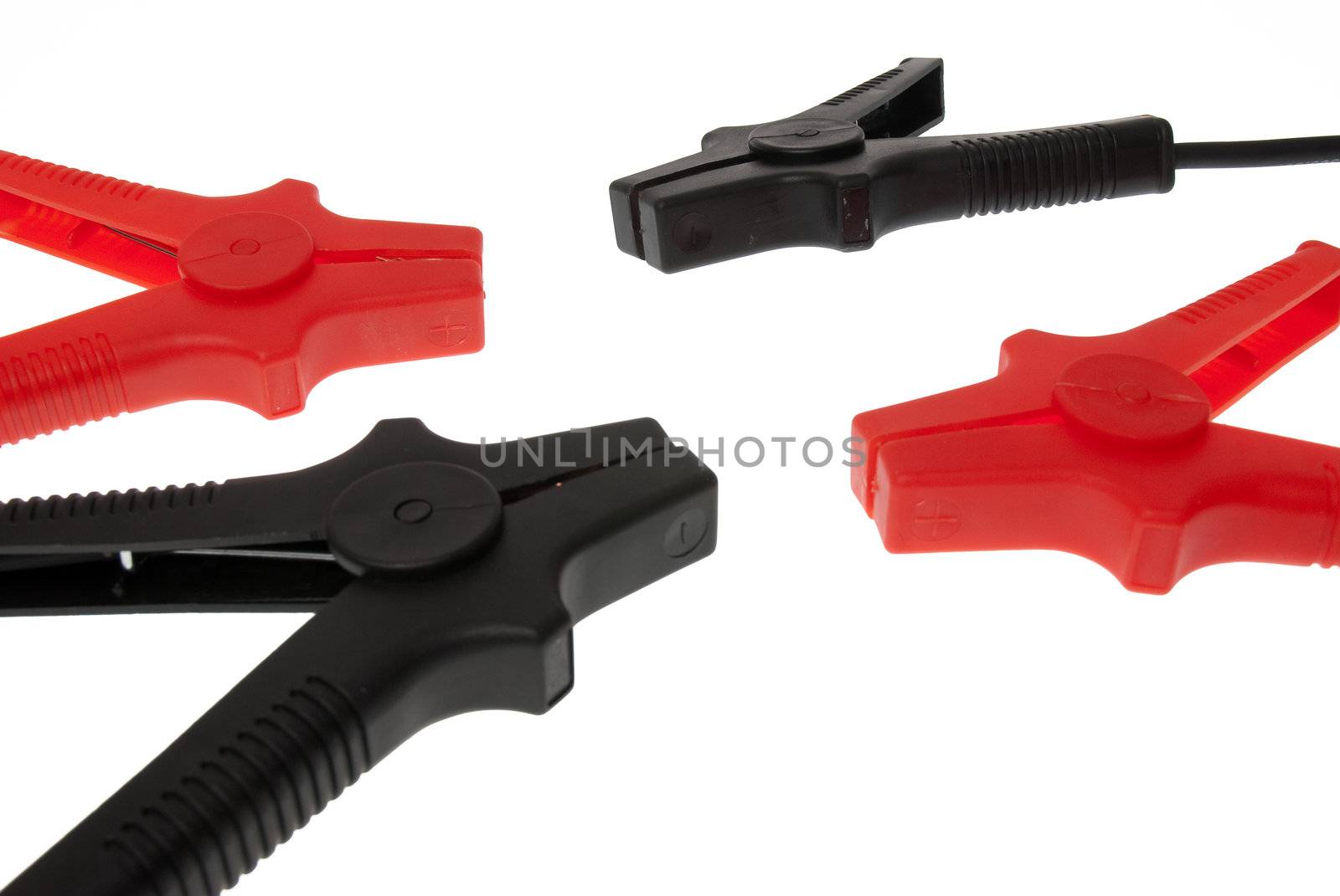 Jumper Cables Isolated on a White Background.