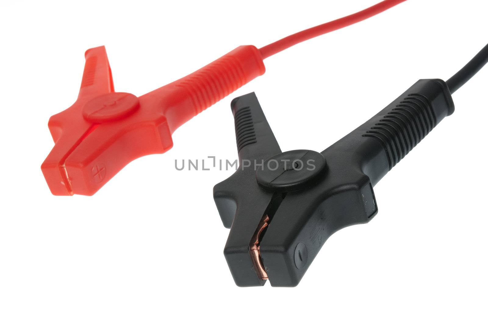 Jumper Cables Isolated on a White Background.
