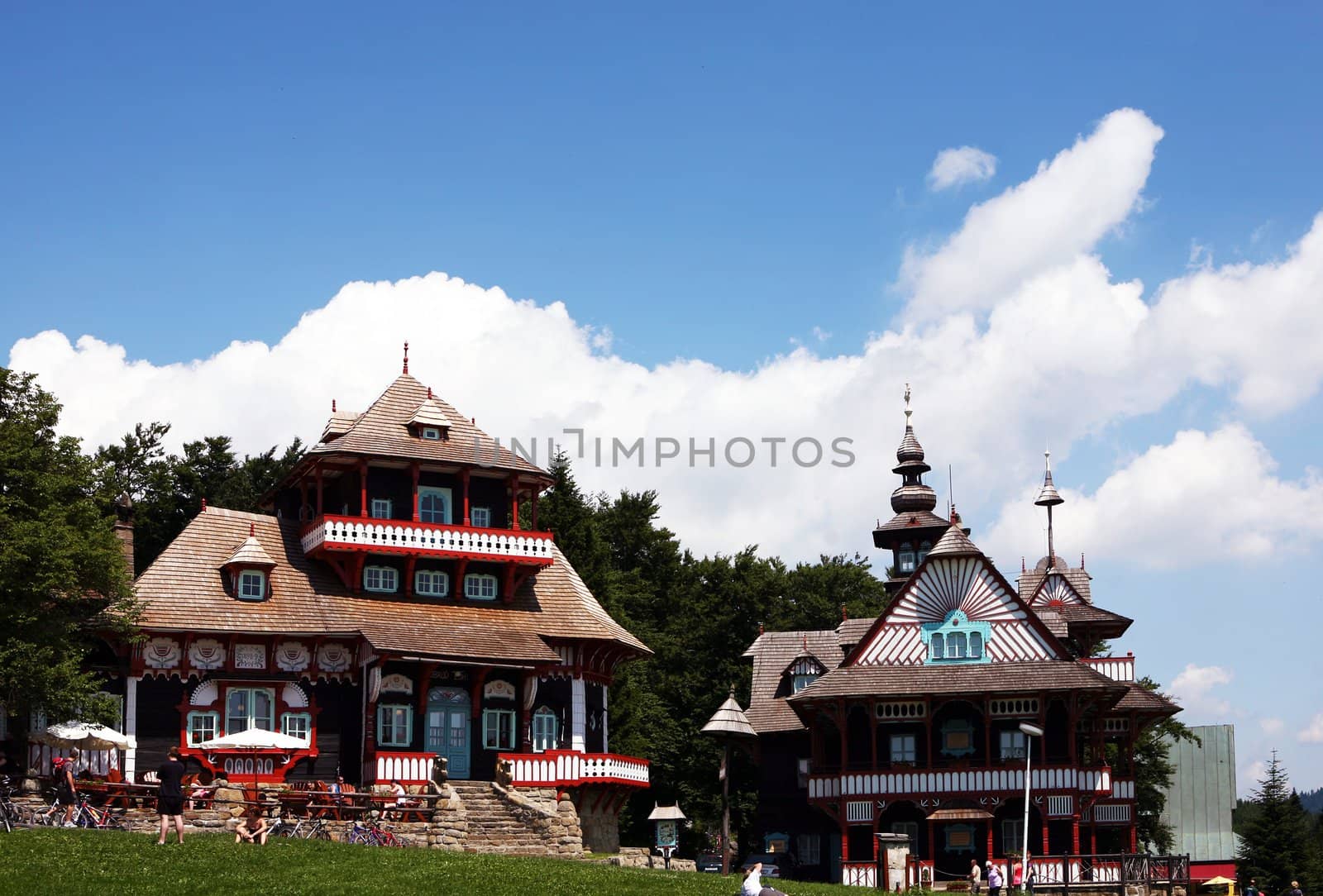 Most beautiful place in Beskydy build by famous architecture Dusan Jurkovic called Pustevny, which in czech language means place where were pilgrims