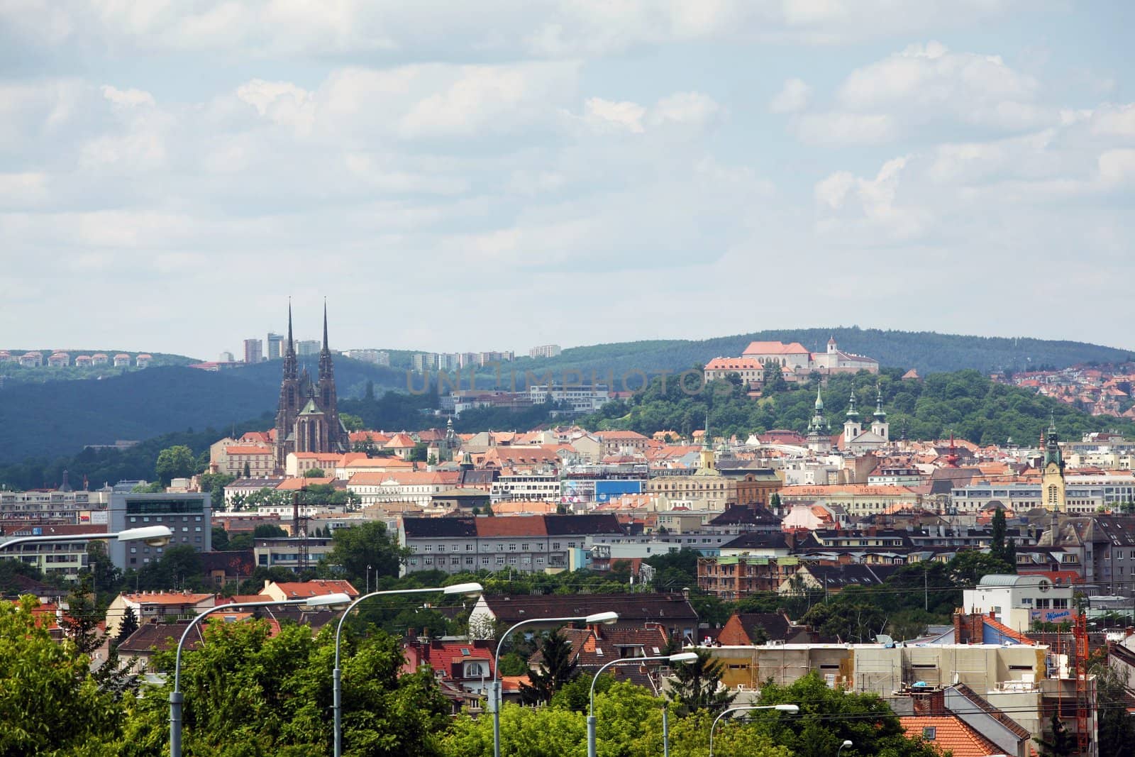 Panorama of city Brno in Czech Republic
