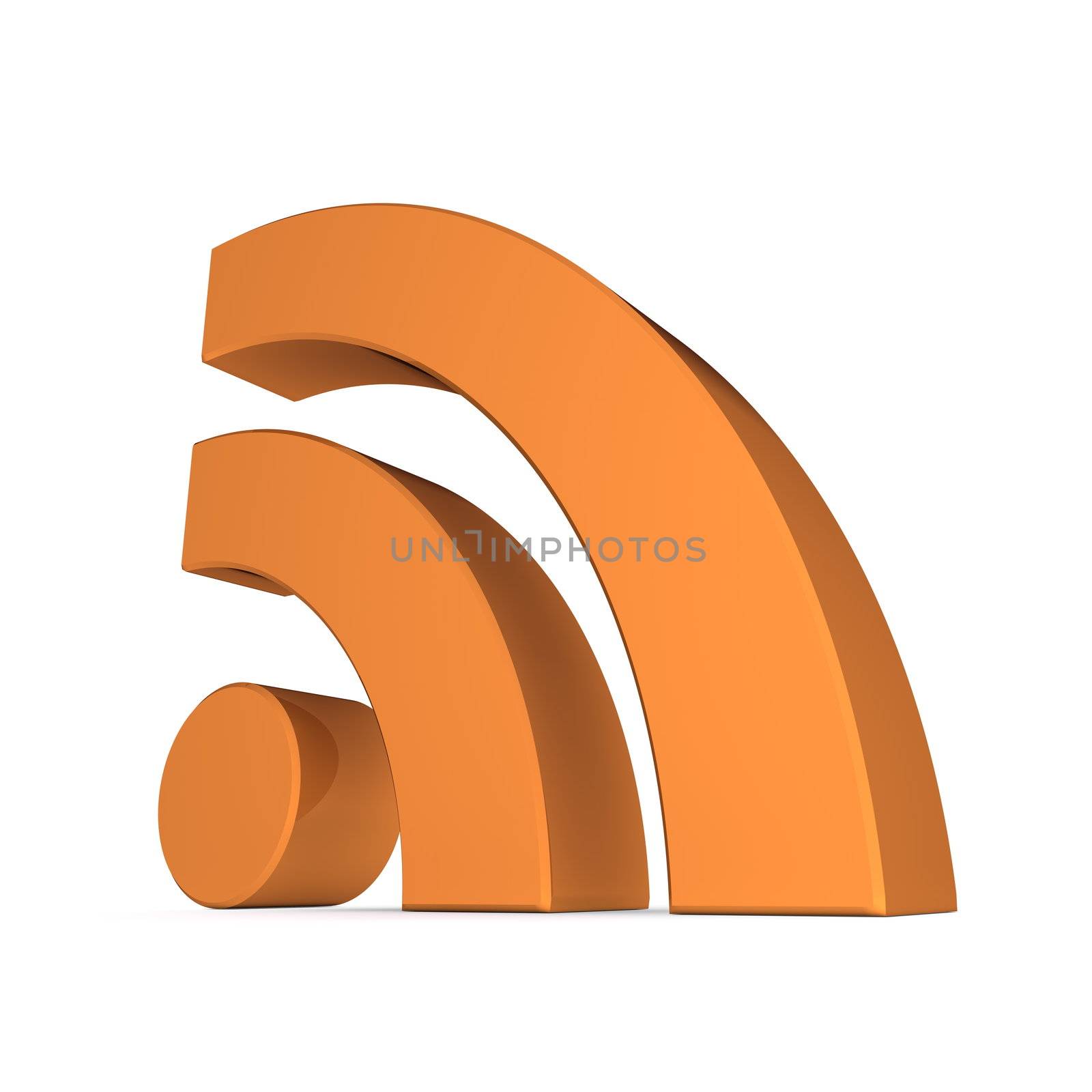 RSS Sign - Glossy Orange by PixBox