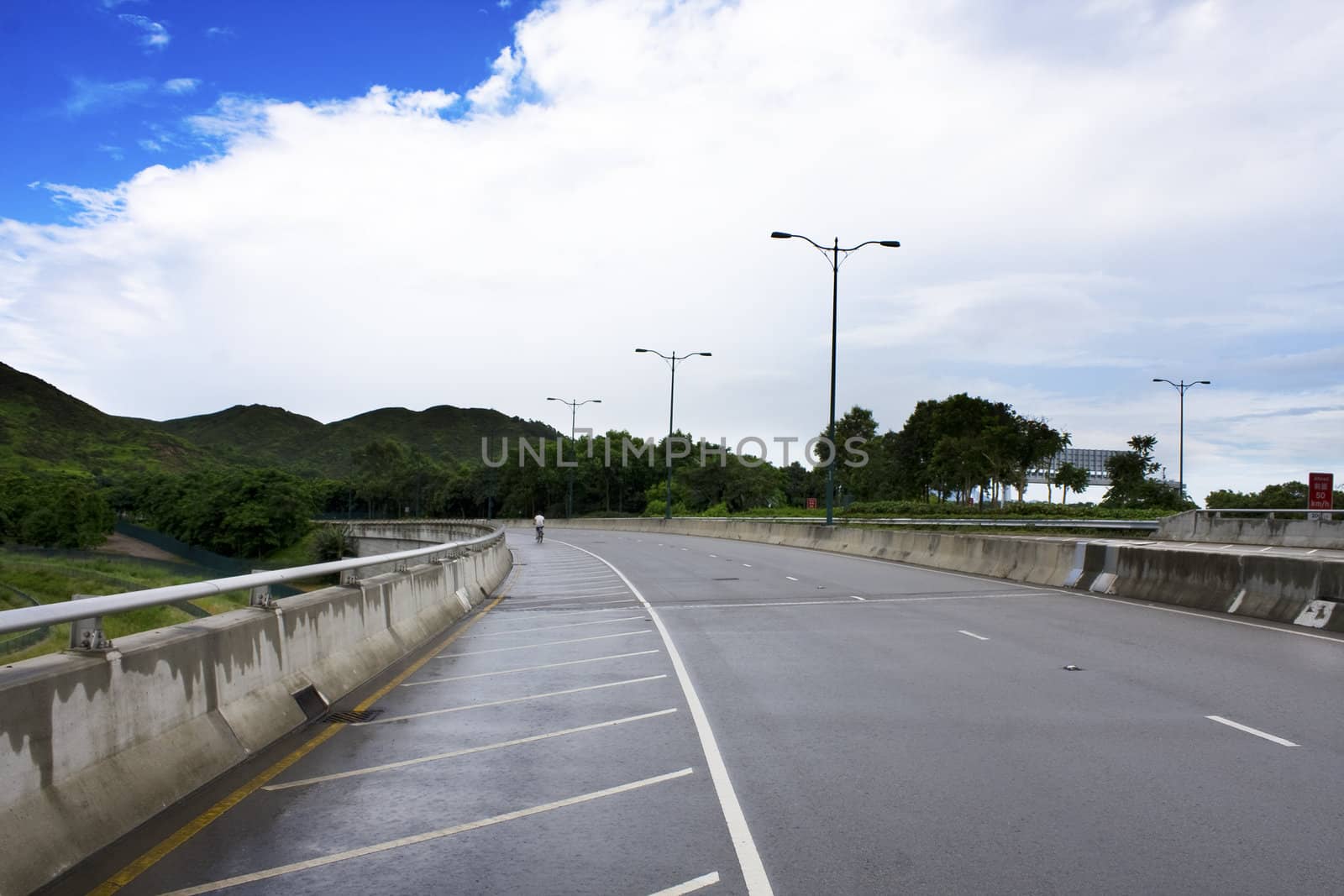 highway and blue sky in hong kong
