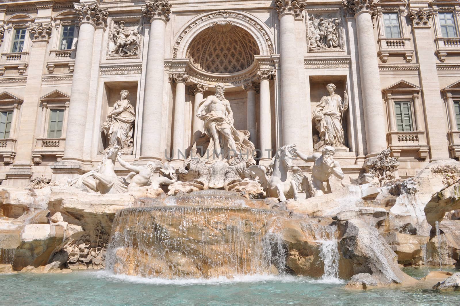 Baroque Trevi Fountain (Fontana di Trevi) in Rome, Italy