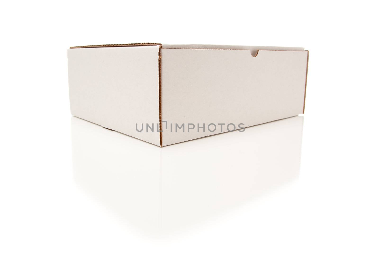 Blank White Cardboard Box Isolated on a White Background.