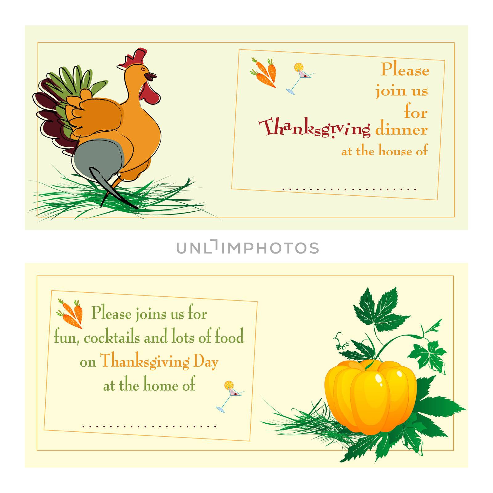Thanksgiving day cards by Lirch