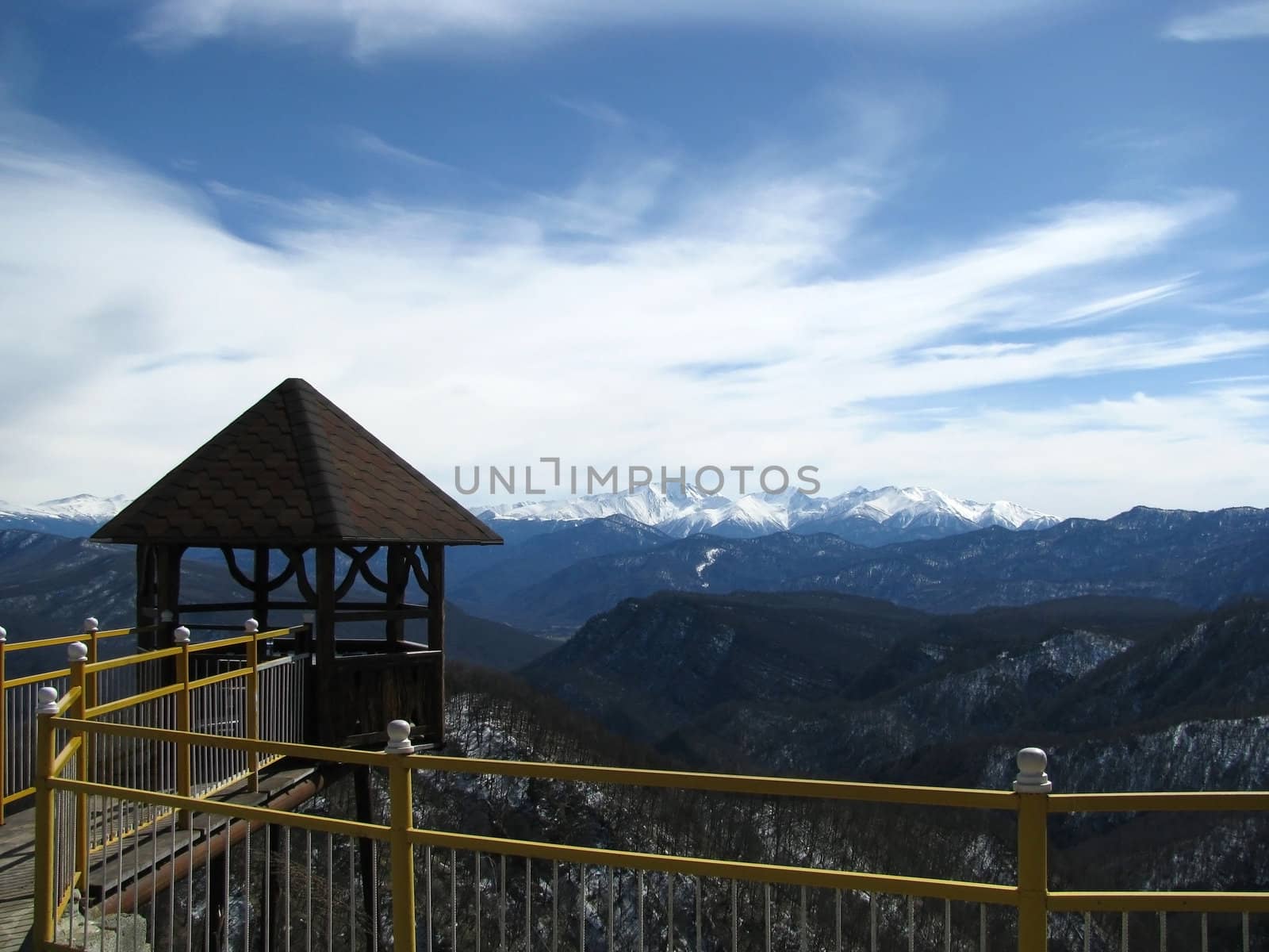 Arbour; base; design; the Main Caucasian ridge; rocks