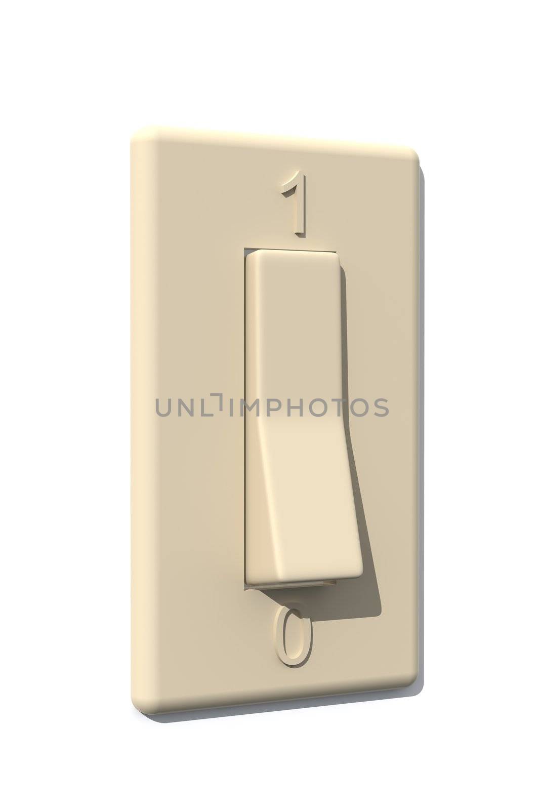 Light-Switch. 3D rendered Illustration.
