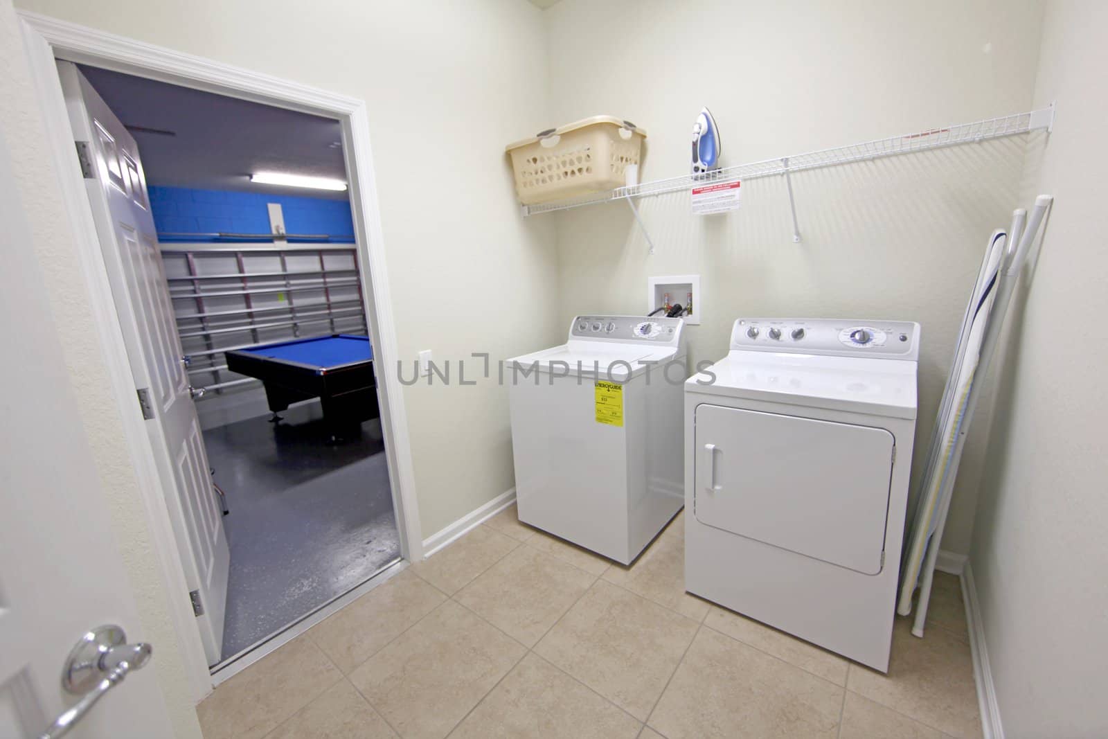 An Interior Laundry Room of a Home