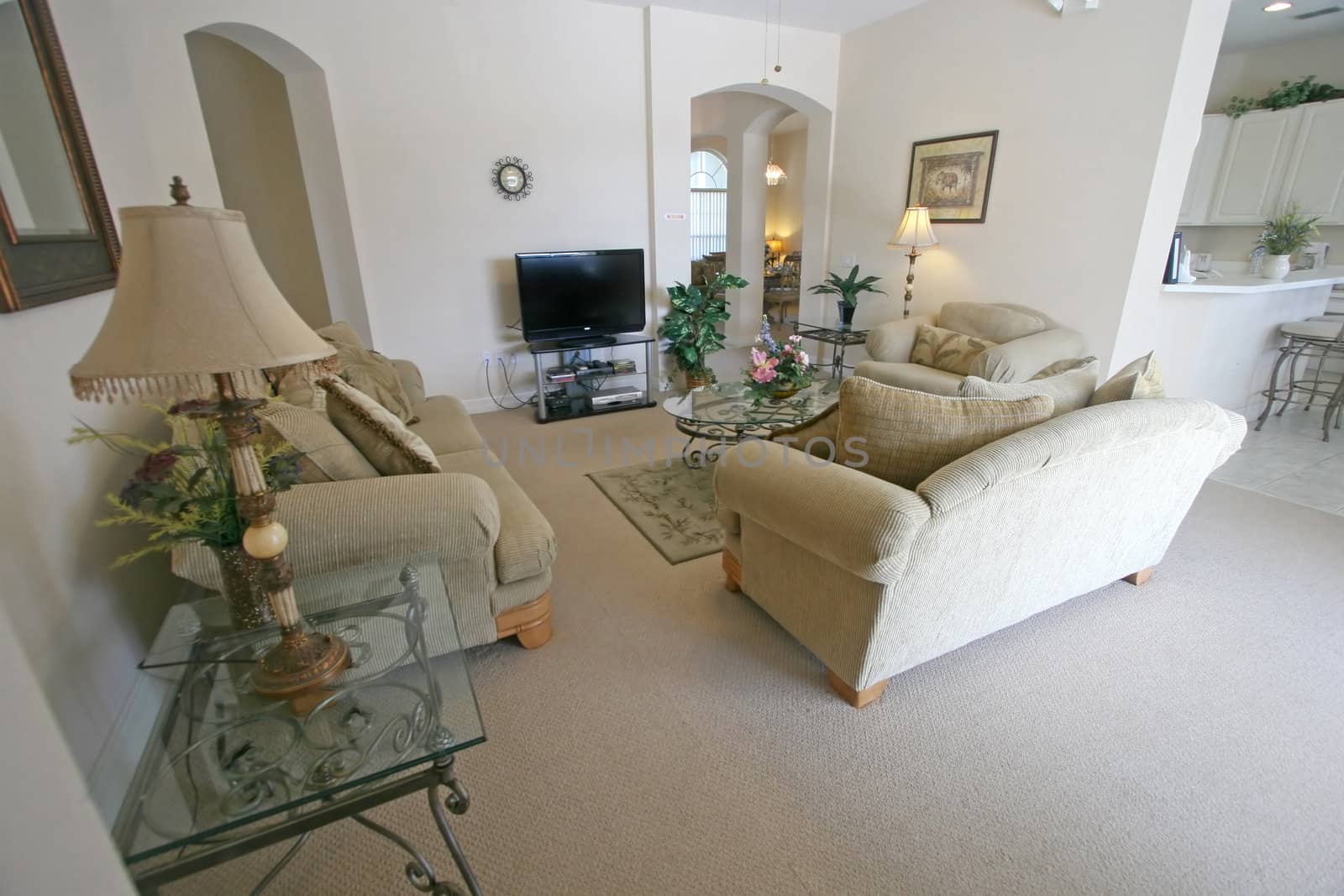 An Interior Living Room in a Home