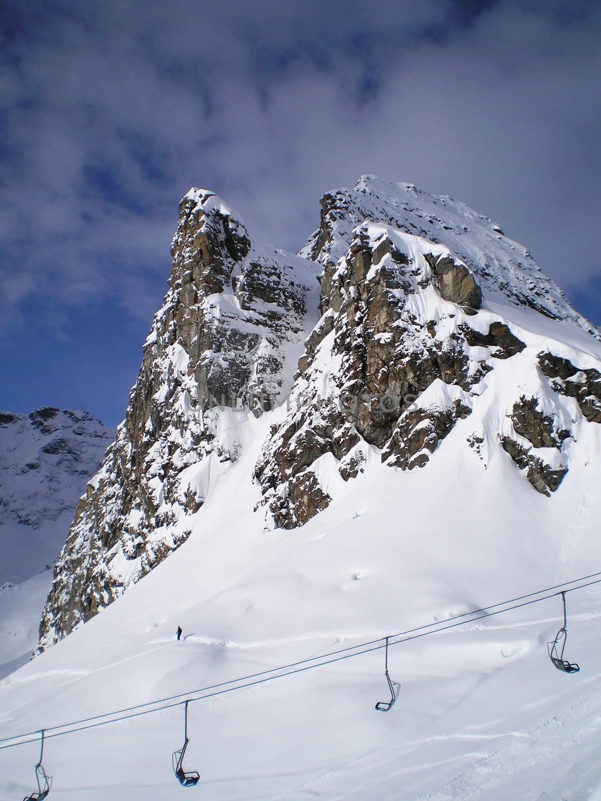 crest of cimalegna in winter by kippis