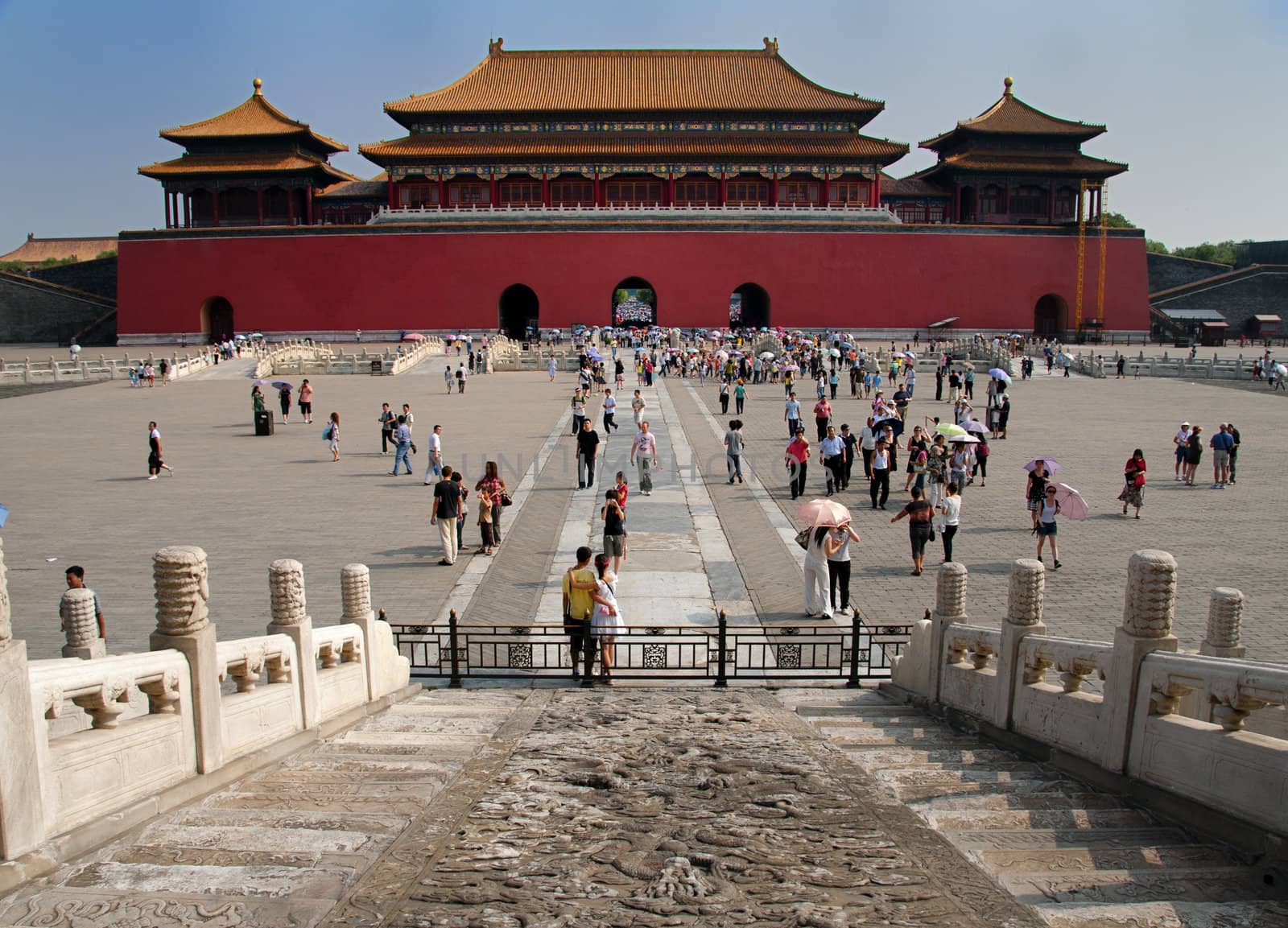 The front entrance to The Forbidden City in Beijing, China, July 20 2010. To relieve congestion 70% of the Forbidden City is to open to the public by 2020, instead of the current 30%.