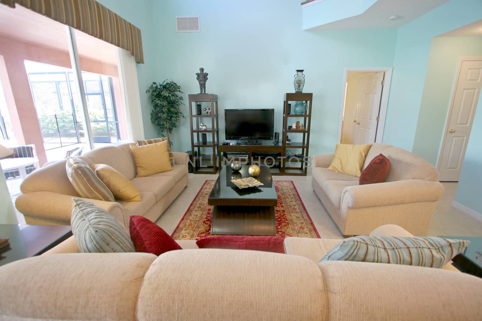 An Interior Living Room in a Home