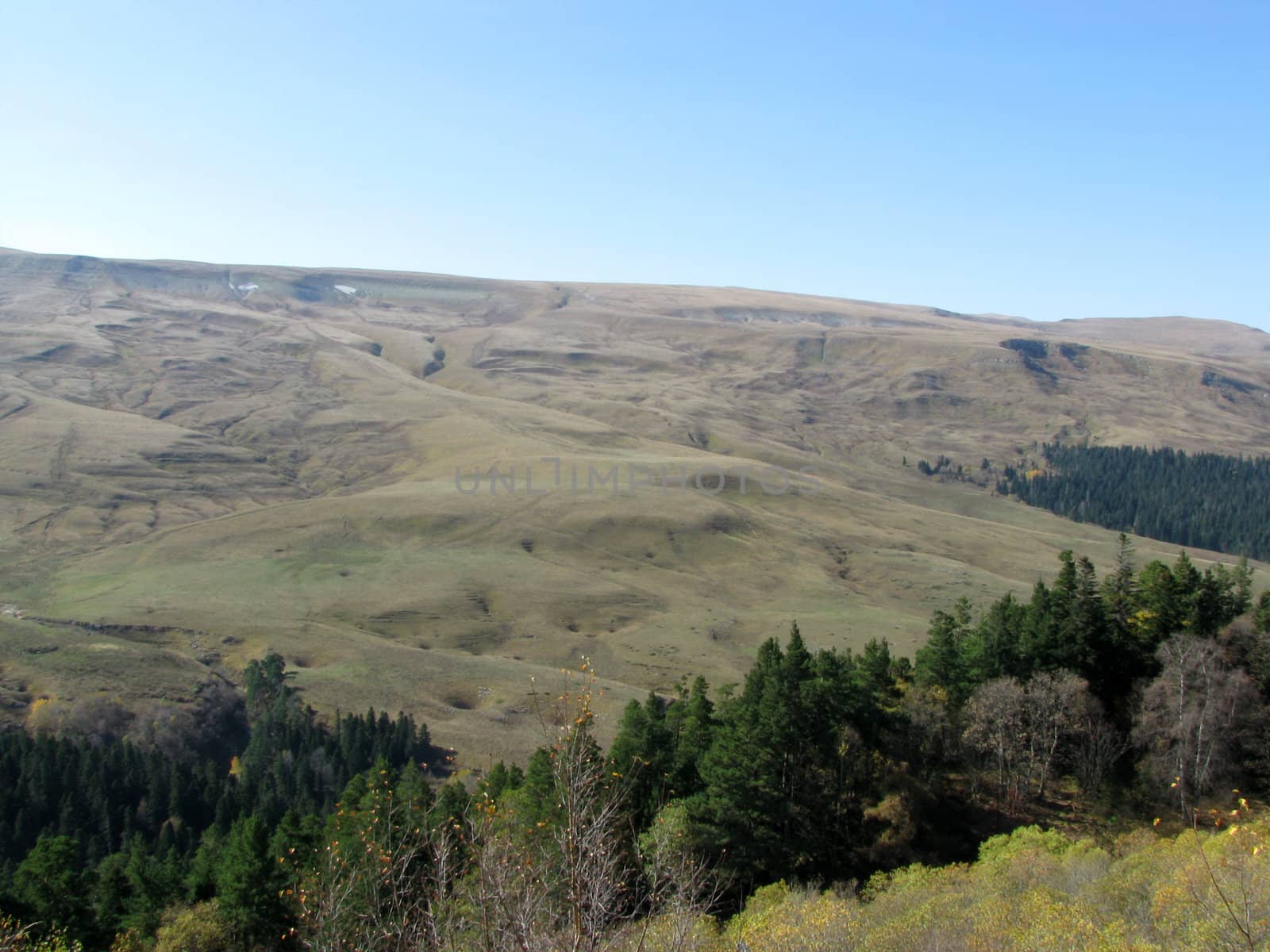 A plateau of Lago-Naki; the main Caucasian ridge