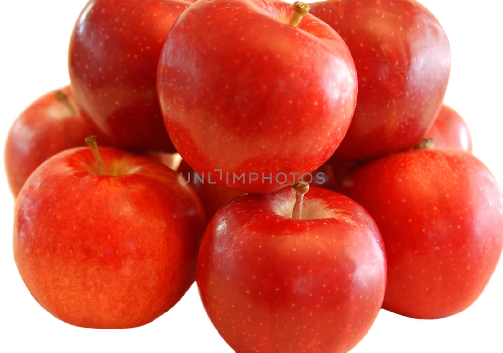 apple stack isolated on white