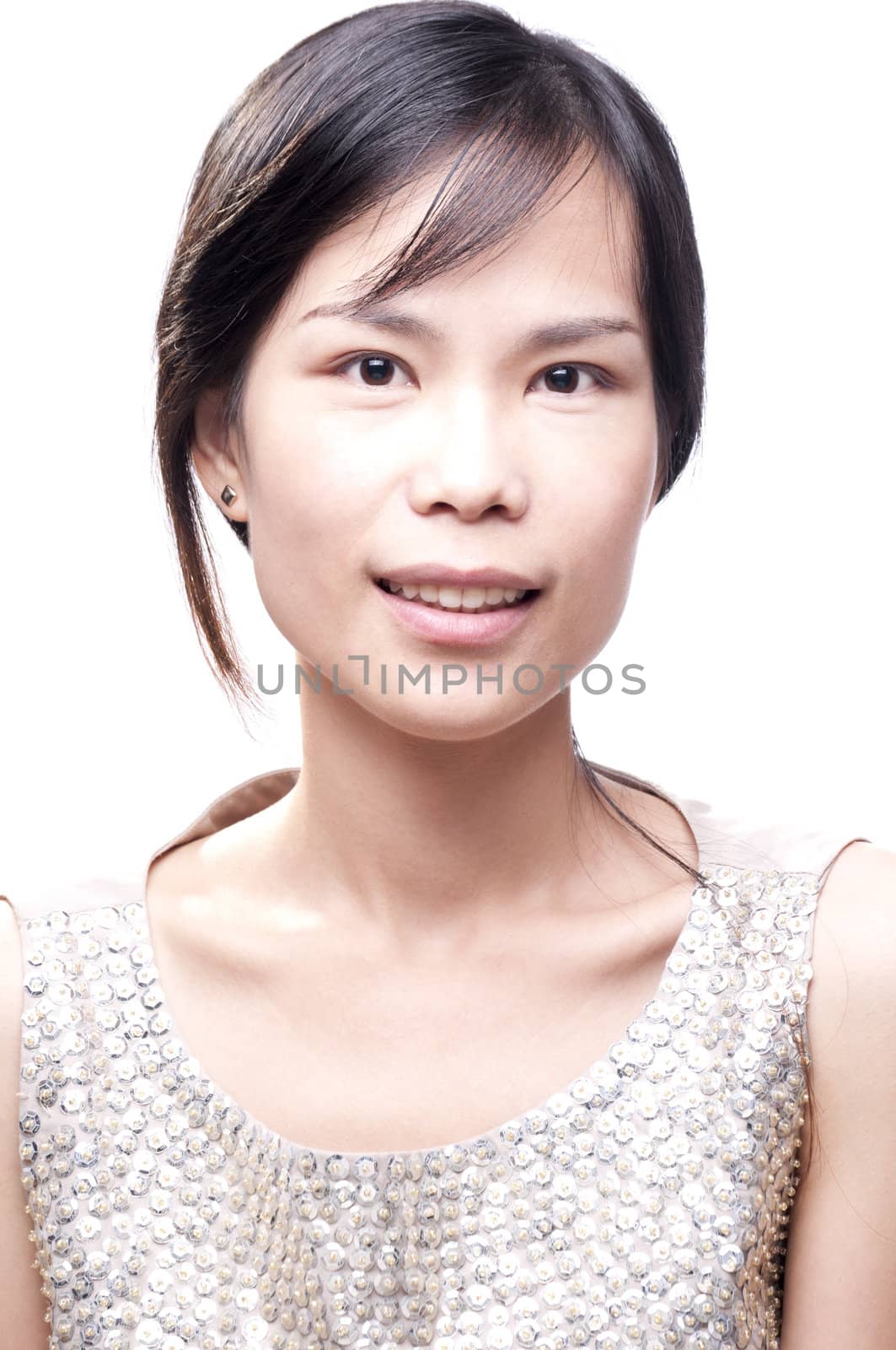 young asian female in portrait beauty shot