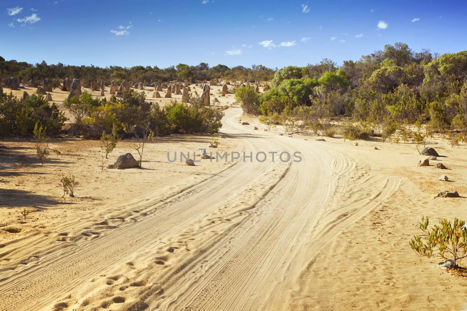 An image of a desert road in Australia