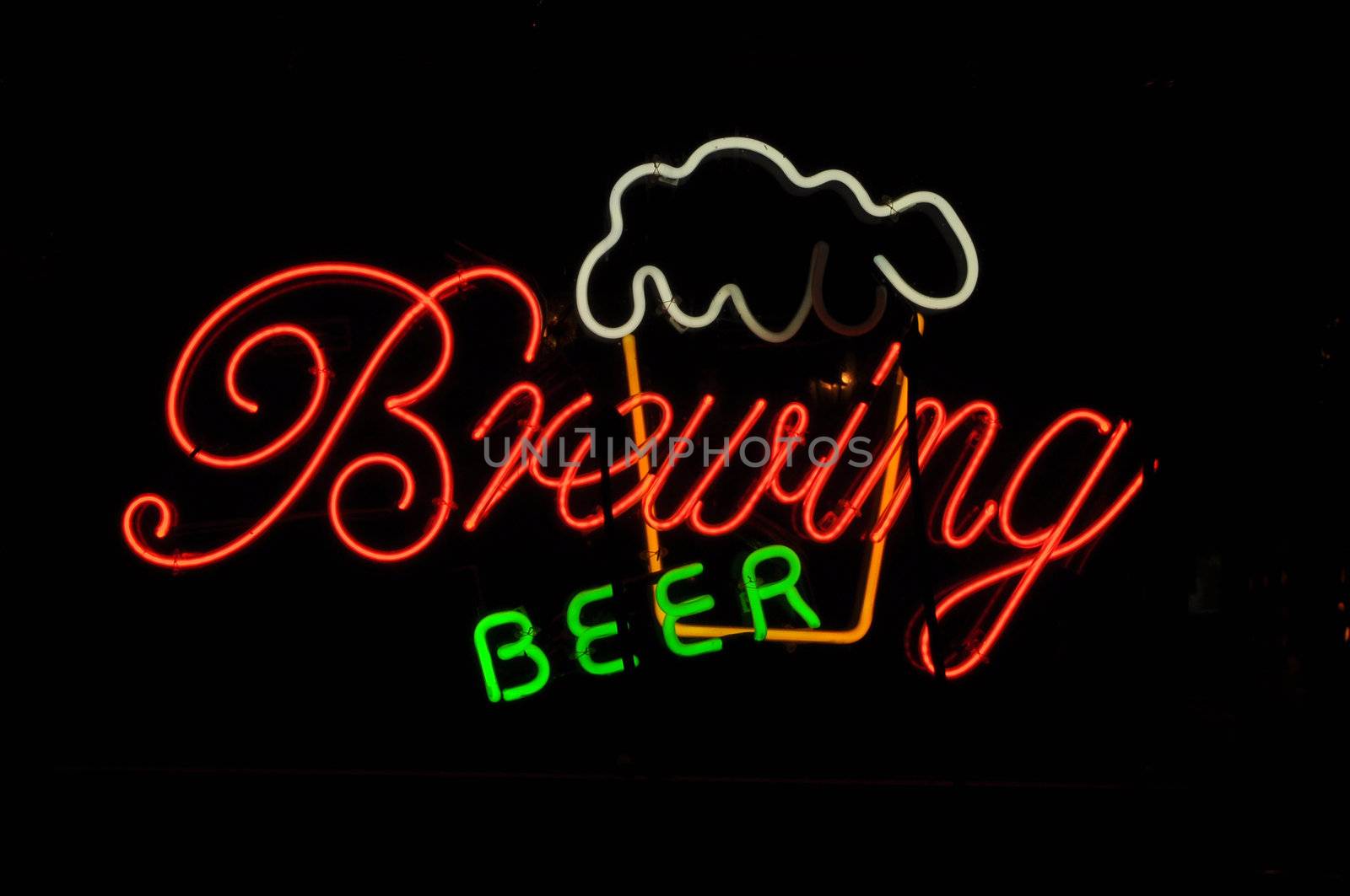 Beer Brewing Neon Light Sign with Frosty Mug