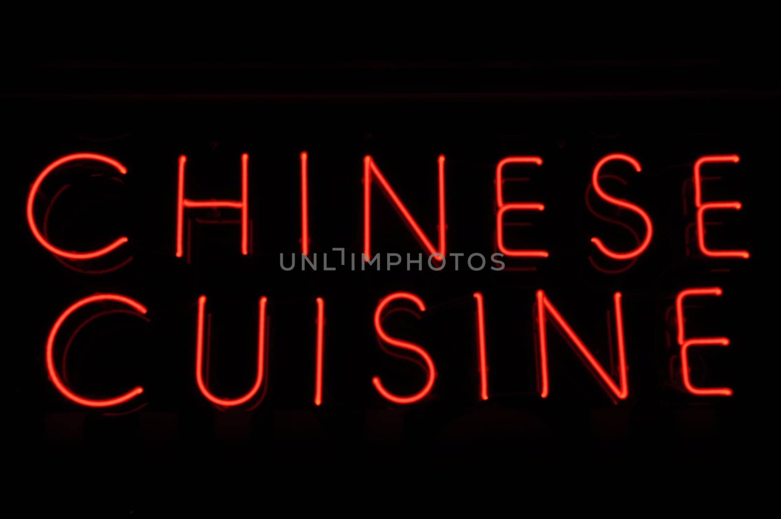 Chinese Food Cuisine Red Neon Sign