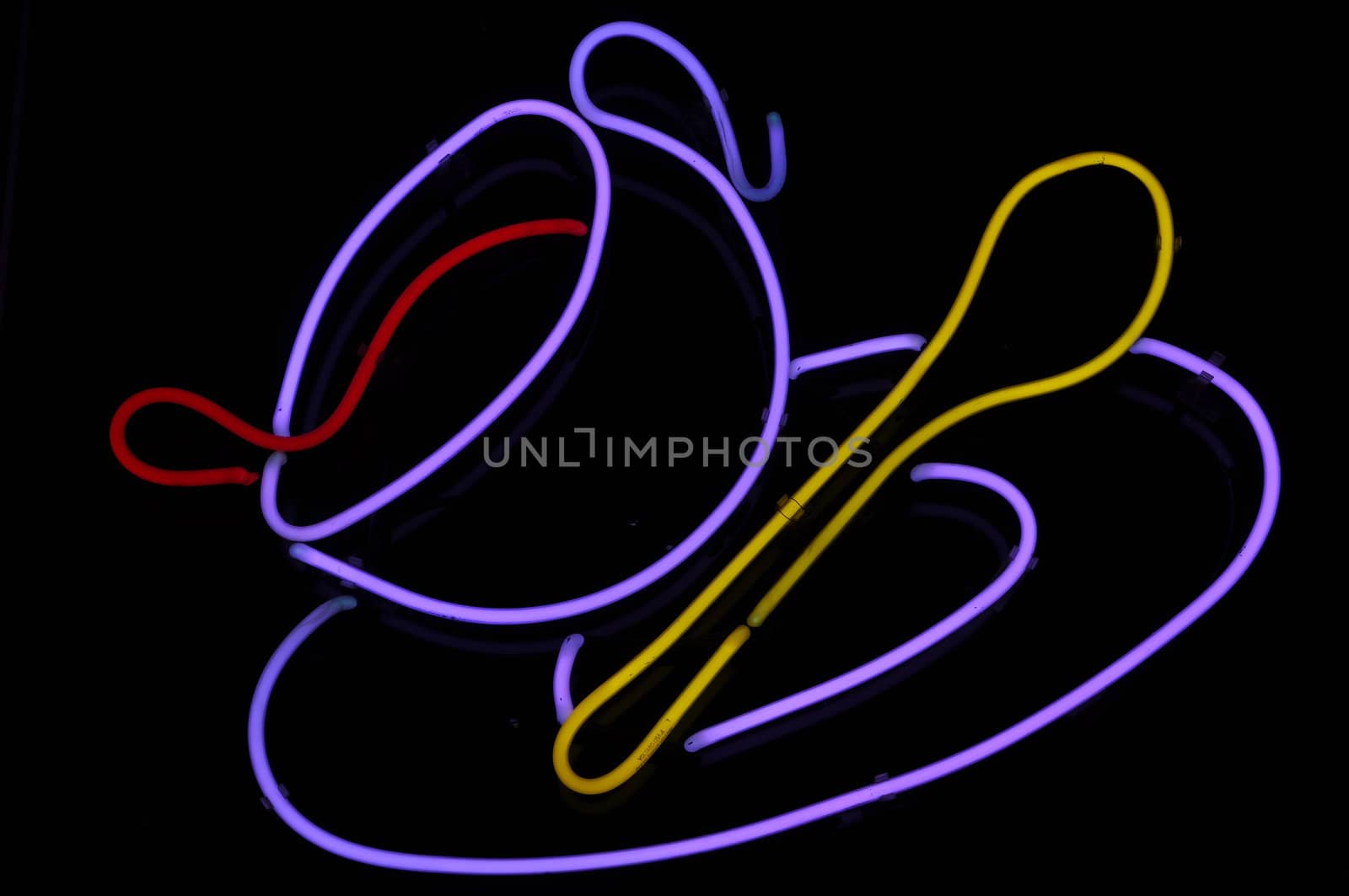 Coffee cup and Spoon Plate Neon Light Sign