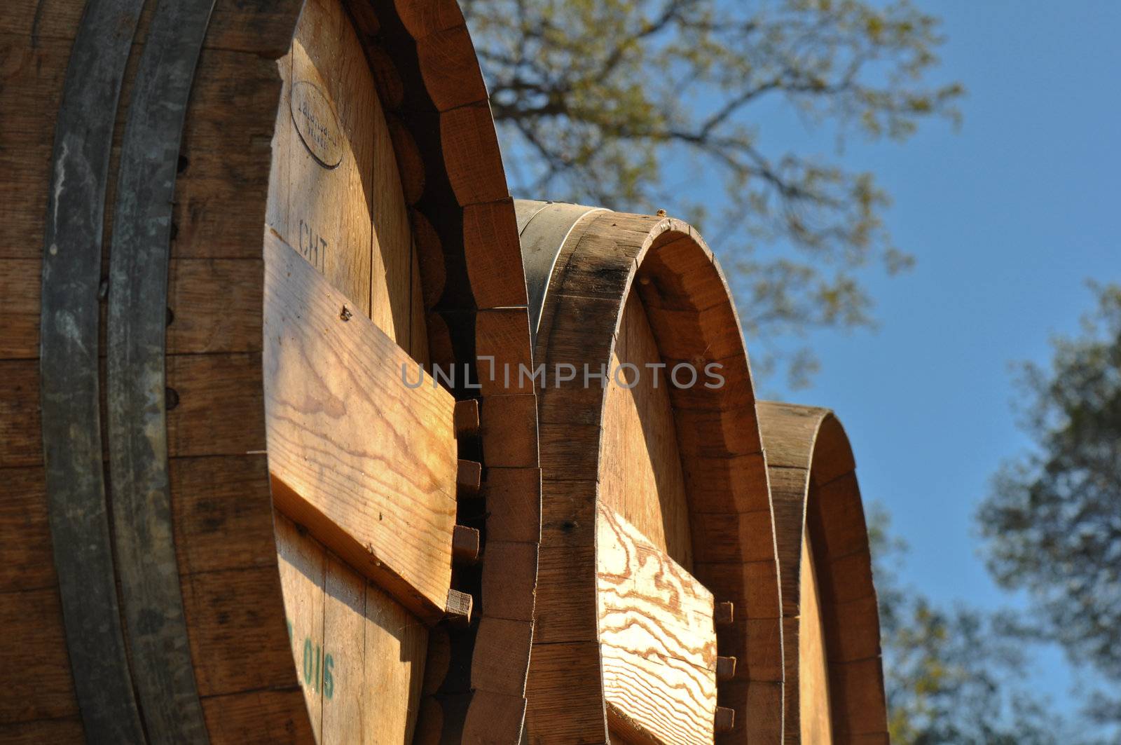 Barrel used to store vintage Wine