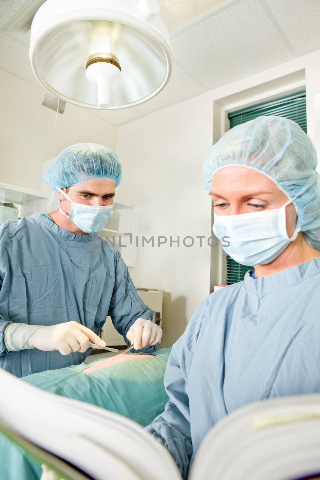 A surgeon unsure of the operation following a manual