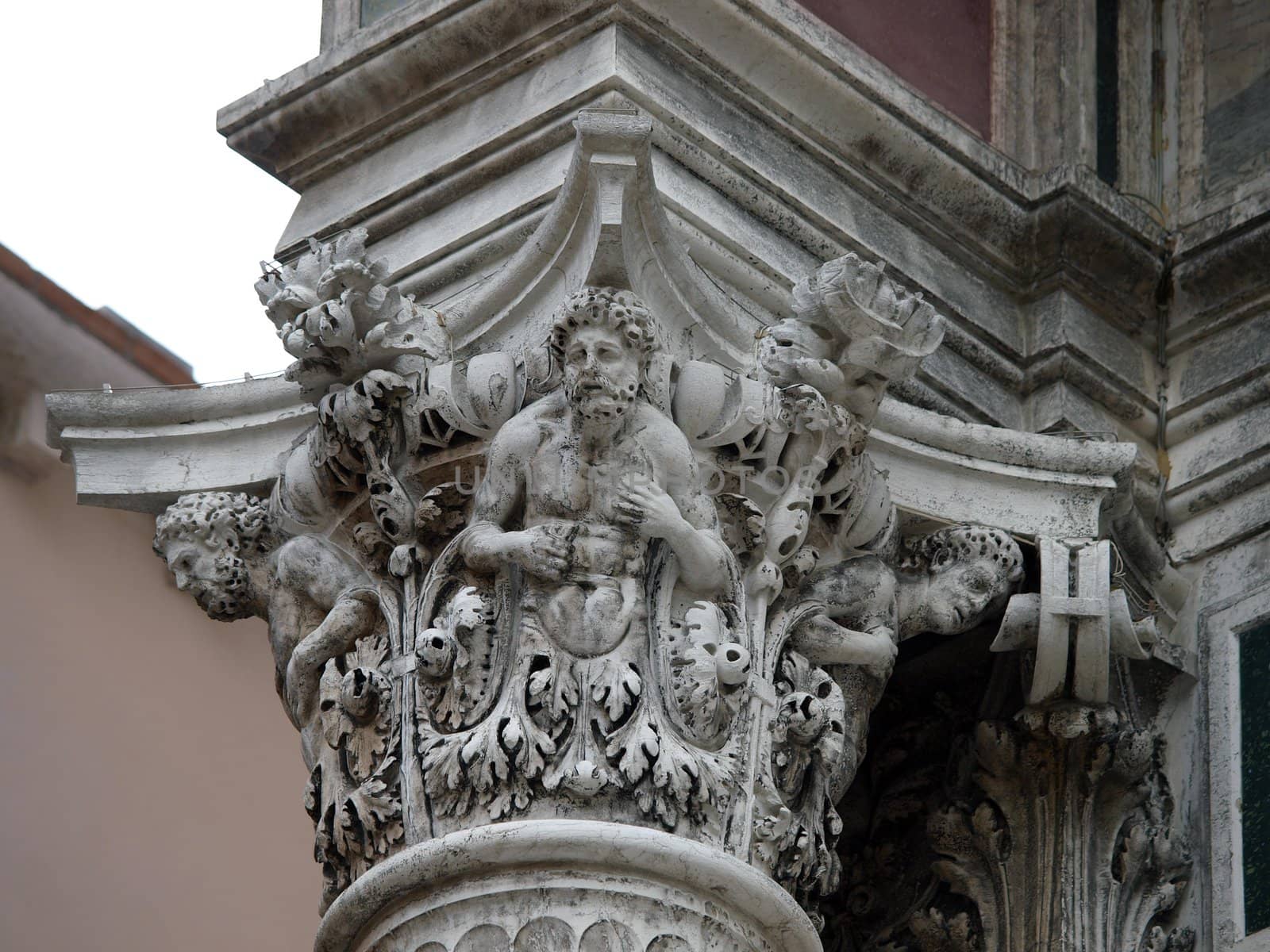Capital from Fa�ade of San Rocco Church - Venice Italy