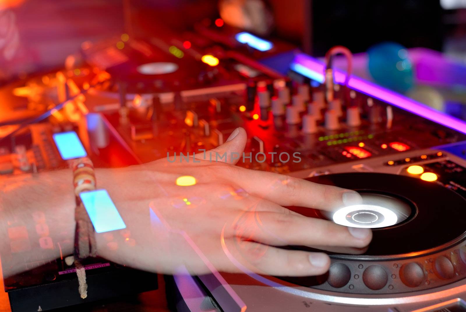 DJ at work, disco party