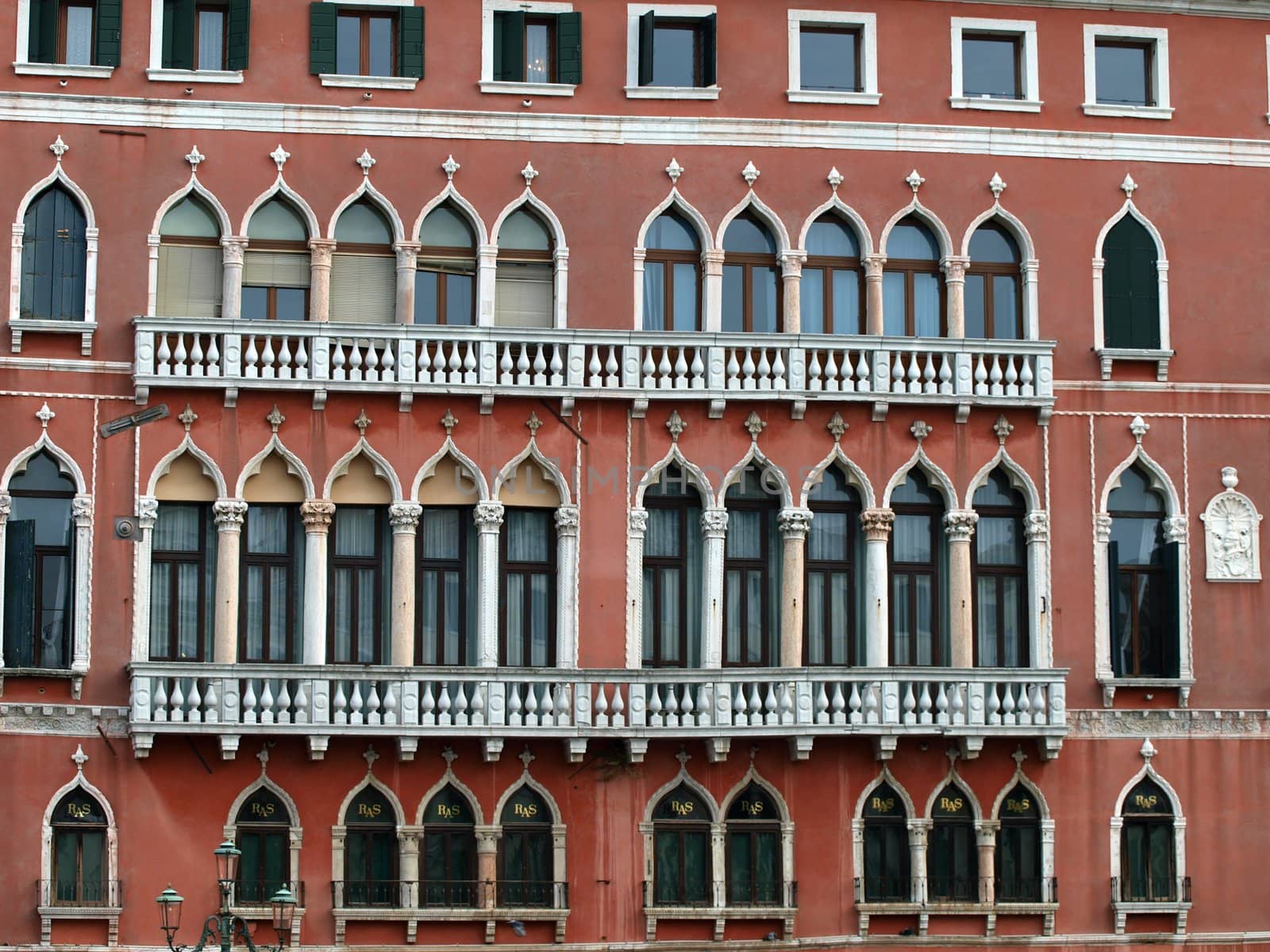 Windows creating a unique atmosphere of Venice