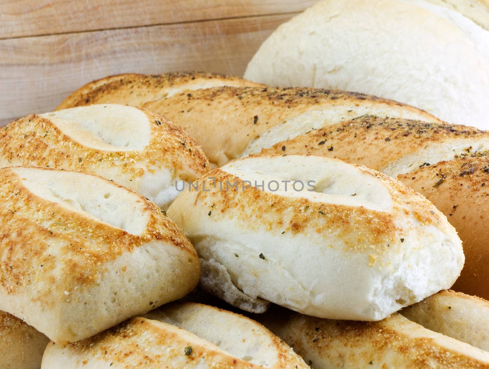 Loaves of fresh french bread