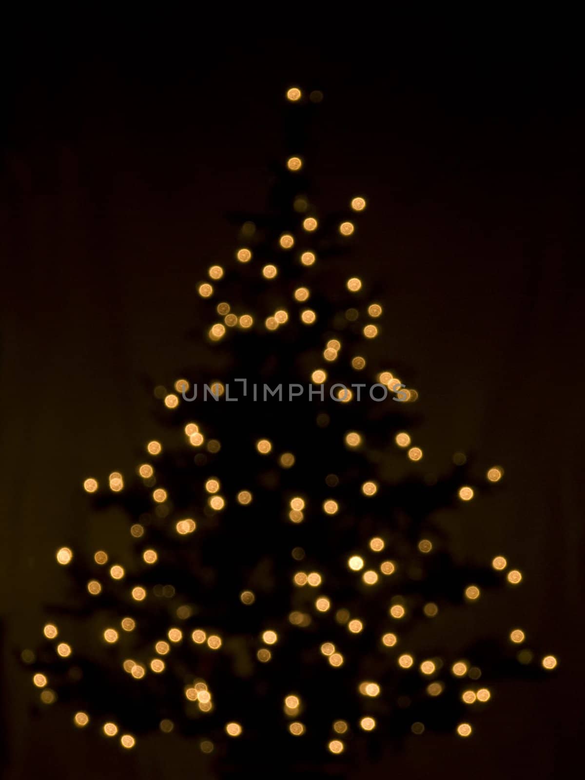 Abstract christmas lights in tree shape