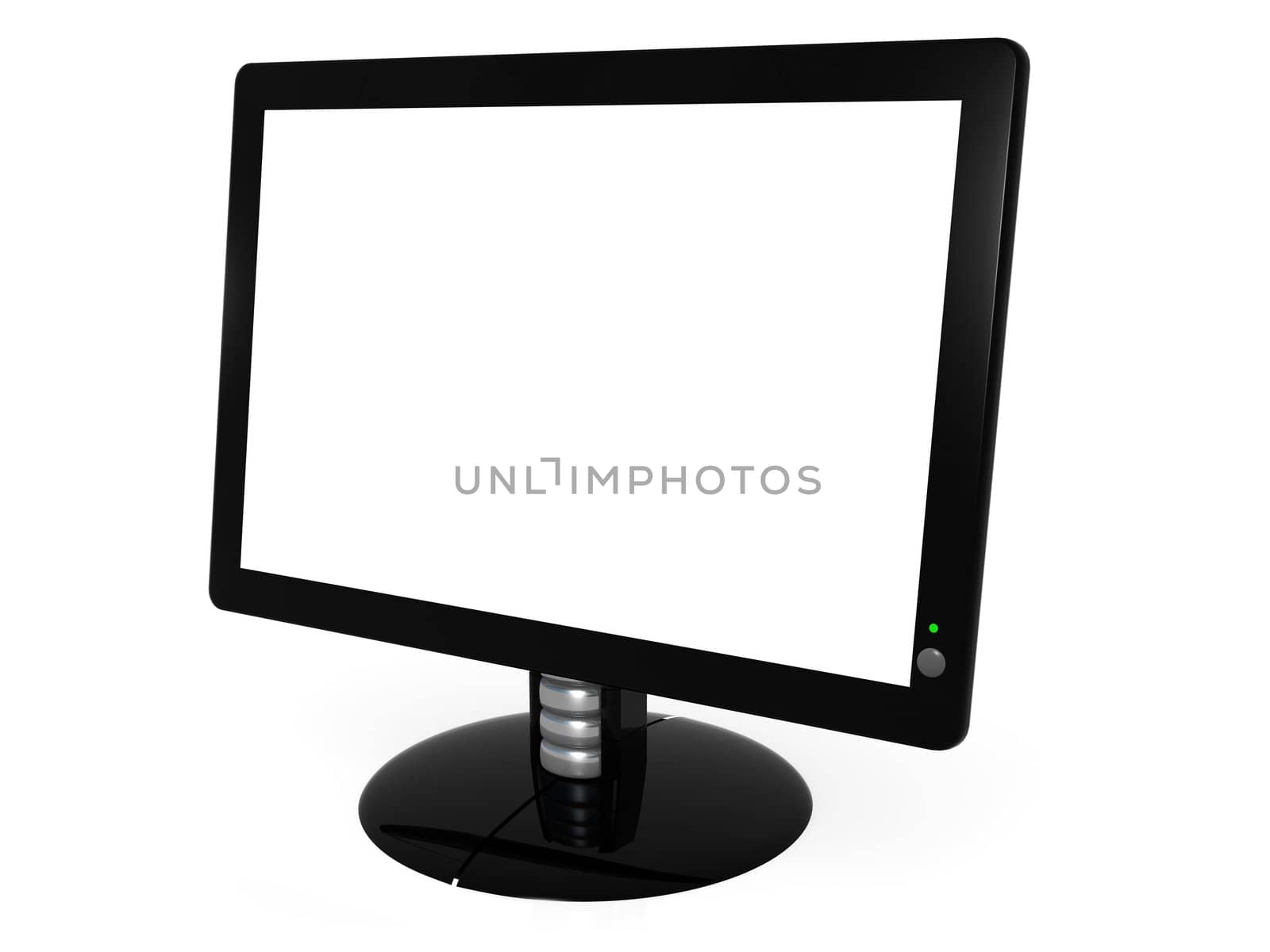 Computer generated image - Black Monitor .
