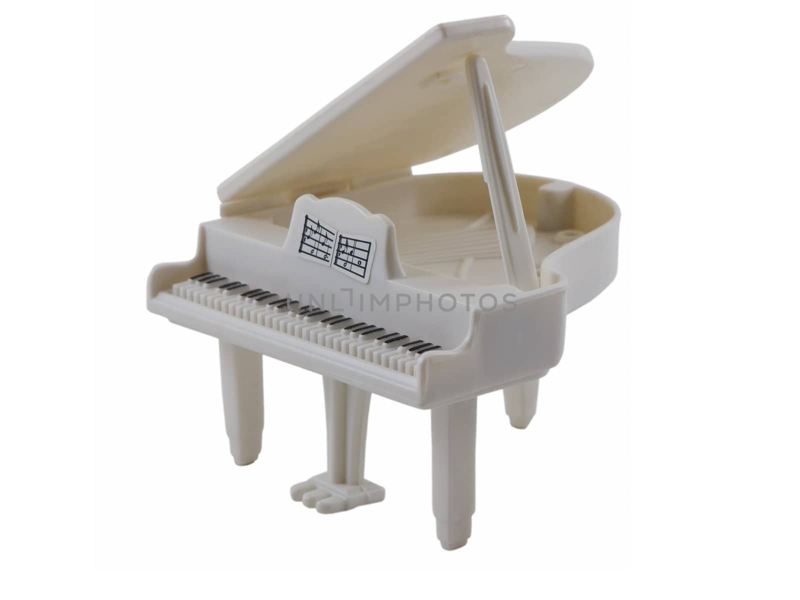 Grand piano isolated on a white background