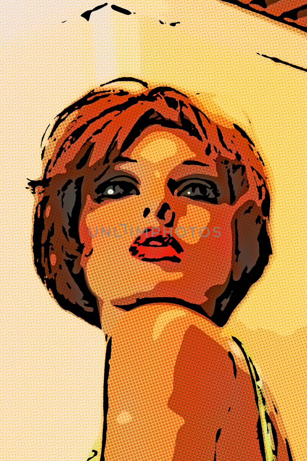 Retro style illustration of a woman