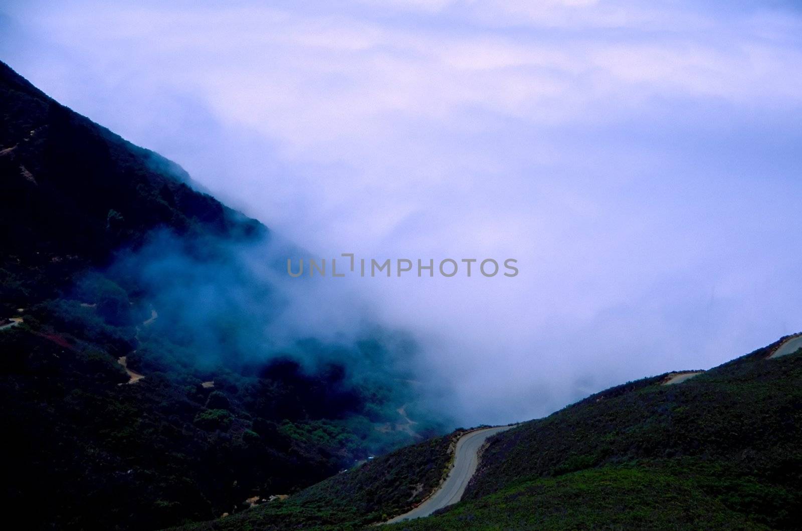 Big Sur is a sparsely populated region of the central California, United States coast where the Santa Lucia Mountains rise abruptly from the Pacific Ocean. The terrain offers stunning views, making Big Sur a popular tourist destination.