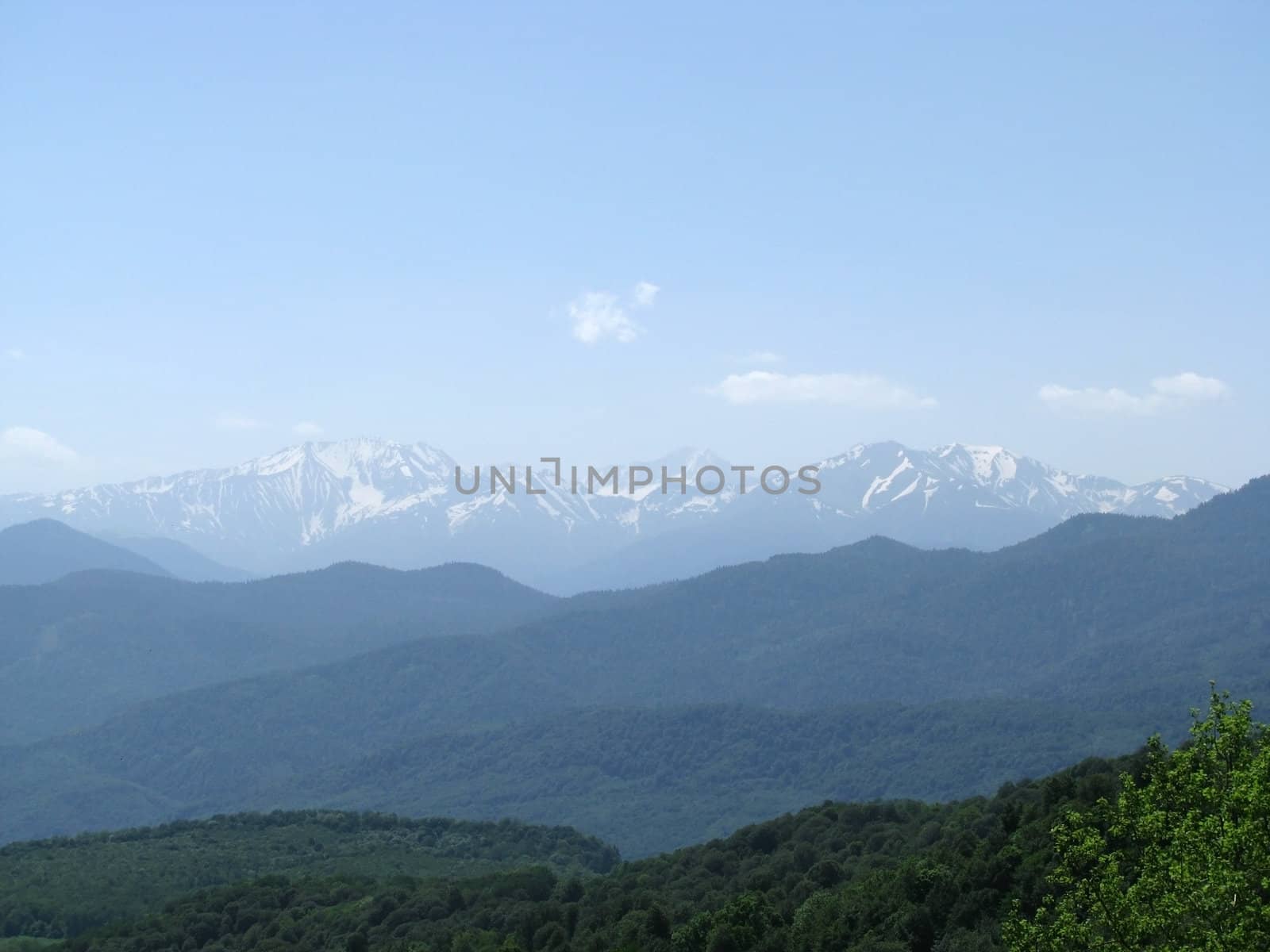 Greens, the Caucasian ridge, rocks; a relief; a landscape; a hill; a panorama; mountains, Caucasus; mountain; a slope