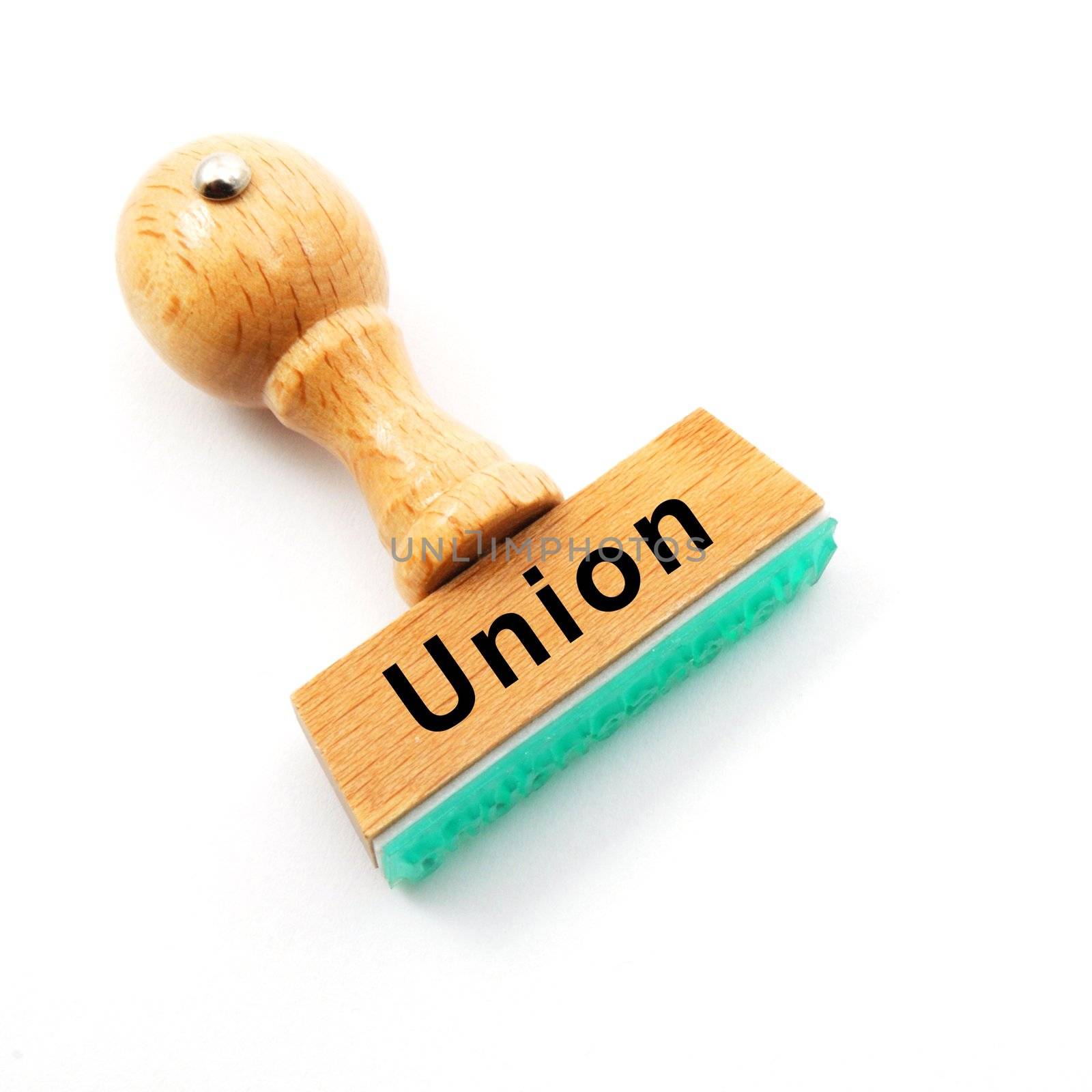 union concept with stamp and documents in the office