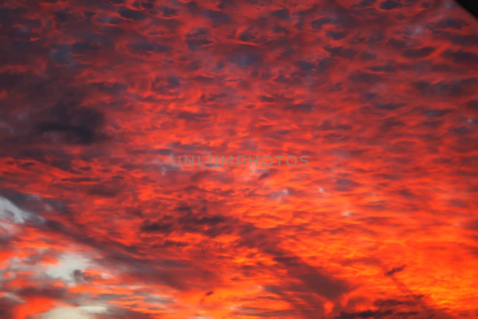 Red clouds over Madrid