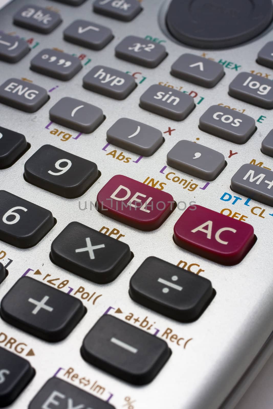 calculater close up on the function botton